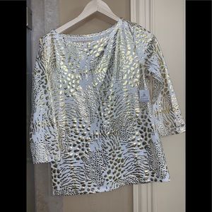 White and Gold Shirt